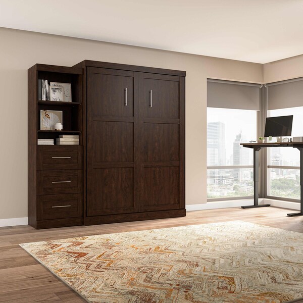Queen Wall Bed Kit, Pur, Chocolate, 90"